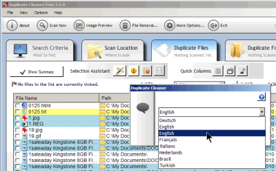 DuplicateCleanerFree314 Language Selection English 2x.png
